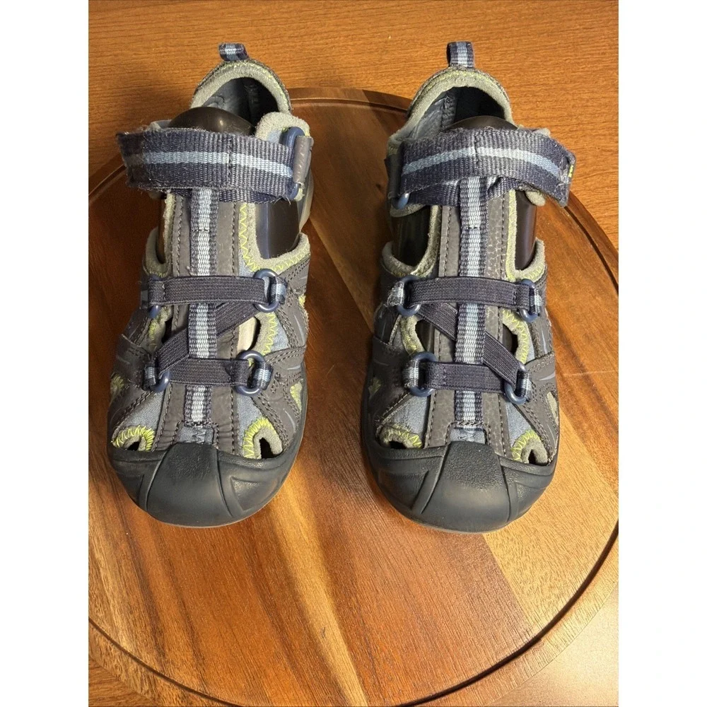Merrell Hydro Hiker Sandals Youth Boys Size 1 Navy Green Waterproof Hiking Shoes